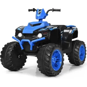 Comparateur de prix : COSTWAY Quad Électrique Pour Enfants 3-7 Ans - Costway - Bleu - 4 Roues - Batterie 12v/7ah