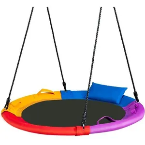 Comparateur de prix : Balançoire Nid d'Oiseau COSTWAY - Modèle Coloré - Hauteur Réglable - C...