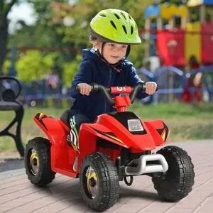 Comparateur de prix : COSTWAY Quad Electrique pour Enfants 6 V 4,5 Km-H max. Voiture Buggy pour Enfants de 3Ans+ Rouge