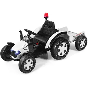 Comparateur de prix : COSTWAY Tracteur Electrique Avec Télécommande 2.4g,12v 7ah, Vitesse : 3-8 Km/h