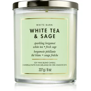 Bath & Body Works White Tea & Sage bougie parfumée 227 g pas cher