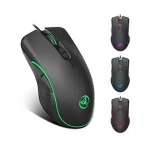 Comparateur de prix : HXSJ A869 LED 7 couleurs Fibre USB Souris filaire pour ordinateur jeu ...