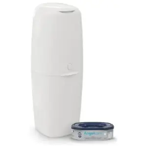 Poubelle à couches Classic XL avec 1 recharge BLANC Angelcare pas cher
