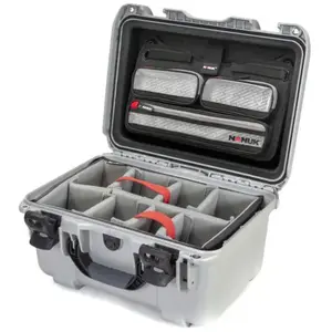 Nanuk Valise 918 avec couvercle organisateur - avec séparateur - Argent - Étui Pro Photo KitVendu paramazon