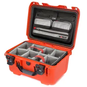 Nanuk Valise 918 avec couvercle organisateur - avec séparateur - Orange - Étui Pro Photo KitVendu paramazon
