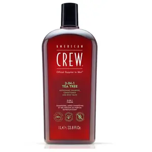 Comparateur de prix : Gel 3-en-1, shampooing et conditionneur American Crew Tea Arbre 1 L 