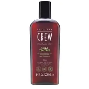 Comparateur de prix : American Crew 3-En-1 Arbre à Thé : Shampoing, Après-Shampoing, Gel Douche 250 ml