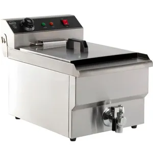 Comparateur de prix : Friteuse électrique pro - 8 litres avec robinet de vidange - Combisteel