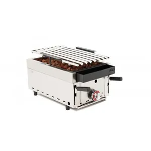 Barbecue à Gaz avec Pierre Volcanique et Grille Inoxydable Côtelée Rég...