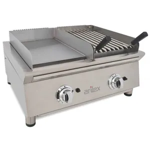 Arilex Frytop à Gaz en Acier Rectifié + Barbecue à Gaz 35 cm pas cher