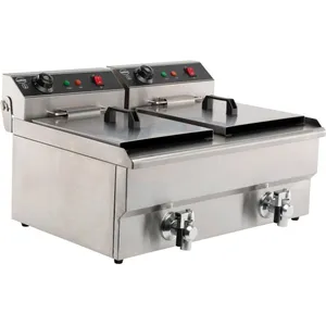 CombiSteel Friteuse Professionnelle Electrique 2 x 8 L 2x 3,3 kW pas cher