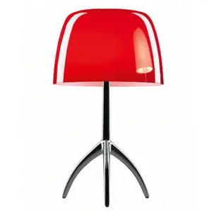 FOSCARINI lampe de table LUMIERE GRAND DIMMER (Chrome noir / Cerise - ... pas cher