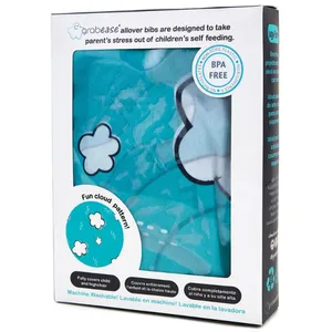 Comparateur de prix : Bavoir intégral couvrant bébé et chaise haute BLEU Grabease