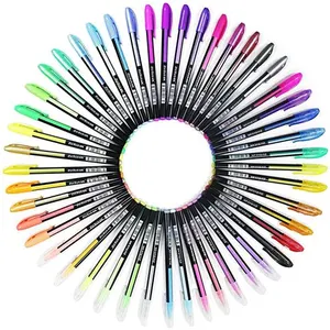Comparateur de prix : Lot de 48 Stylos à Billes Multicolores en Encre Gel Pailleté pour Dess...