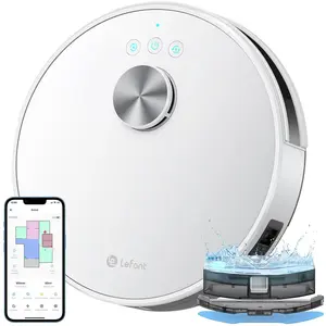 Lefant Robot Aspirateur Laveur 2 en 1 4000Pa, Navigation LiDAR, Cartog...
