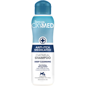 TropiClean OxyMed Shampooing Médicinal pour Chien Anti-Allergie & Démangeaisons - Soin Apaisant & Nettoyage en Profondeur   355 MLVendu parzooplus