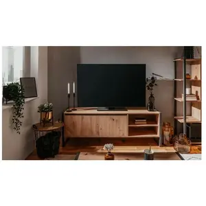 Toscohome - Meuble tv 160x55h cm chêne et anthracite - Denver 54 pas cher