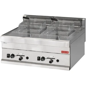 Non communiqué Friteuse à gaz 650 mm 2 x 8 Litres 12,6 kW Gastro M pas cher