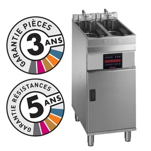 Valentine Friteuse électrique sur coffre 2x 7 8 litres EVOC2200T pas cher