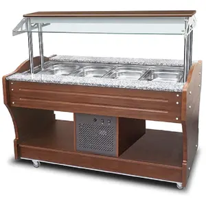 Non communiqué Buffet Réfrigéré Self Service Professionnel 4 GN 1/1 Mastro pas cher