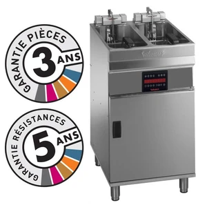 Valentine Friteuse électrique sur coffre 2x 9 10 litres EVOC2525 pas cher