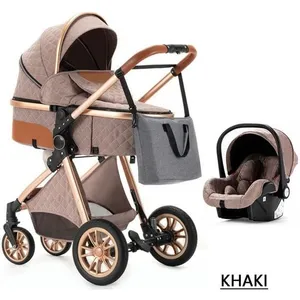 BAZARLAND30 Poussette 3 en 1 Bébé Combinée Siège-Auto Nacelle Trio Rév...Vendu parcdiscount