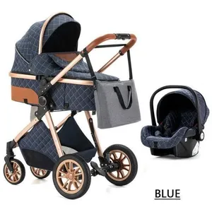 BAZARLAND30 Poussette 3 en 1 Bébé Combinée Siège-Auto Nacelle Trio Rév... pas cher