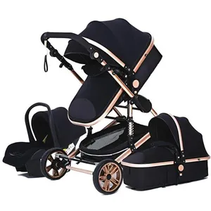 BAZARLAND30 Poussette 3 en 1 Bébé Combinée Siège-Auto Nacelle Réversib...