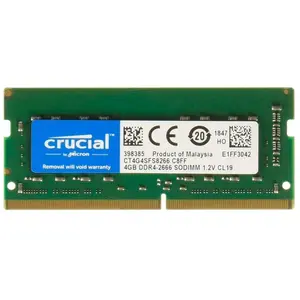 Comparateur de prix : Crucial CT4G4SFS8266 module de mémoire 4 Go 1 x 4 Go DDR4 2666 MHz