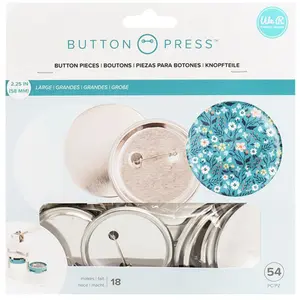We R Memory Keepers Button Press Recharge badges Large format 58 mm