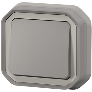 Poussoir simple Legrand Plexo  gris encastrée 069821L pas cher
