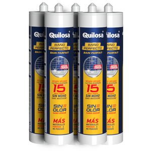 QUILOSA Mastic silicone sanitaire "bain parfait" blanc en cartouche de...Vendu parbis-electric