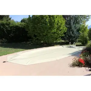 POOLCO Bâche Cov'Top de Sécurité 4 Saisons, Pour Piscine 2,5x5m, Enrouleur ma... pas cher