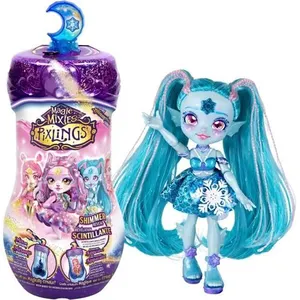Moose Toys Poupée Pixling Sirène Saison 2 - MAGIC MIXIES - Poupée magique en flacon, 4 à collectionner, avec ingrédients pas cher
