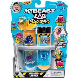 Pack 5 Figurines Minis MrBeast Lab Swarms Atomic pas cher