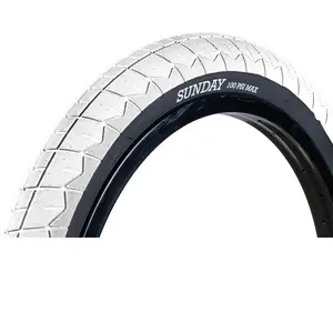 Comparateur de prix : Pneu BMX Sunday Current V2 20x2.40' Blanc avec Mur Noir, Double Couche