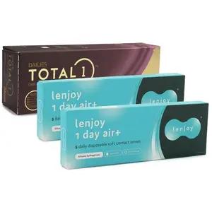 Alcon DAILIES Total 1 (30 lentilles) + Lenjoy 1 Day Air+ (10 lentilles) pas cher