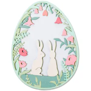 Matrice de découpe - SIZZIX - Oeuf de Pâques superposés - Blanc - Adulte - Mixte