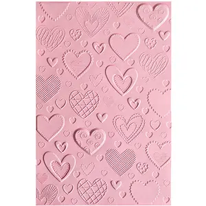 Matrice de gaufrage A6 'Sizzix - 3D Textured Impressions' Coeurs pas cher