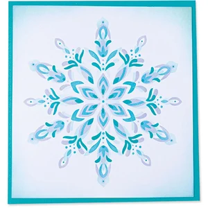 Sizzix Layered Stencils 4PK Snowflake | 664932 | Chapitre 4 2022, Taille Unique pas cher
