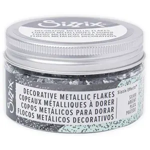 Sizzix Effectz Decorative Metallic Flakes 100ml-Silver pas cher