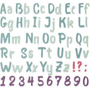 Sizzix 664491 Thinlits Matrice de decoupe Pinceau gras Alphabet par Sophie Guilar pas cher