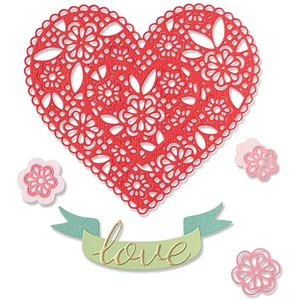 Sizzix Thinlits Dies set coeur en dentelle 10 pcsVendu paramazon