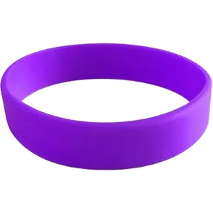 Bracelet Silicone Violet Sans Marquage Adulte pas cher