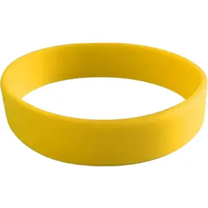 Bracelet Silicone Jaune Sans Marquage Adulte pas cher