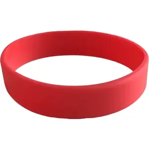 Bracelet Silicone Rouge Sans Marquage Adulte pas cher