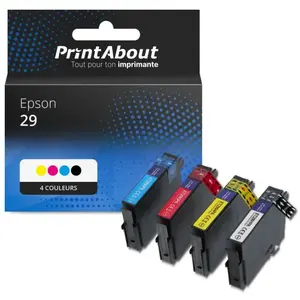Comparateur de prix : PrintAbout Cartouche compatible Epson 29 (C13T29864012) - 4 couleurs - Multipack