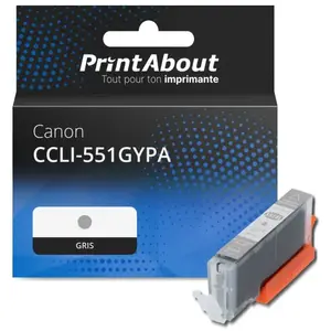 Comparateur de prix : PrintAbout Cartouche compatible Canon CCLI-551GYPA - Gris