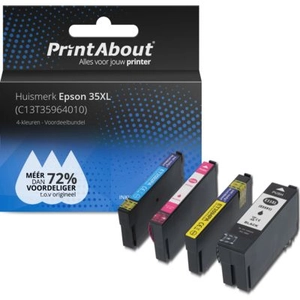 Comparateur de prix : PrintAbout Cartouche compatible Epson 35XL (T3596) - 4 couleurs - Multipack