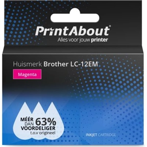 PrintAbout Cartouche compatible Brother LC-12EM - Magenta pas cher